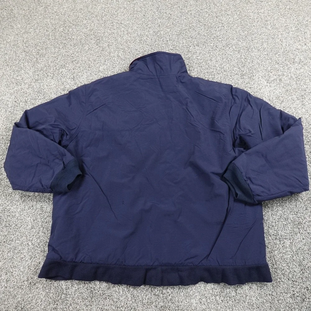 VTG LL Bean Jacket Mens XL Blue‎ Fleece Lined Windbreaker Zip Bomber Coat Hike